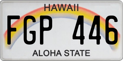 HI license plate FGP446