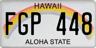 HI license plate FGP448