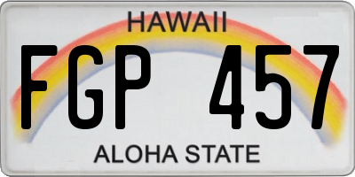 HI license plate FGP457