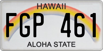 HI license plate FGP461