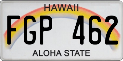 HI license plate FGP462