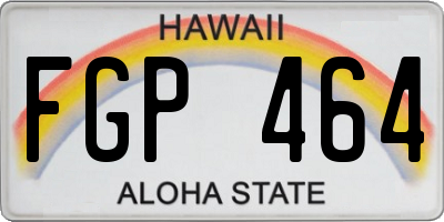 HI license plate FGP464