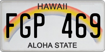 HI license plate FGP469