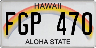 HI license plate FGP470