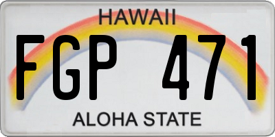 HI license plate FGP471