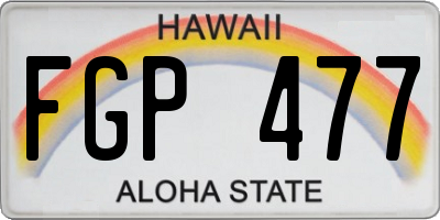 HI license plate FGP477