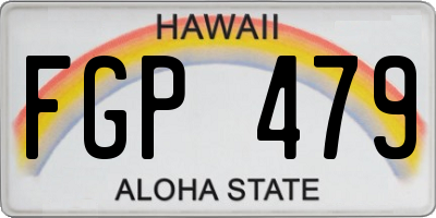 HI license plate FGP479