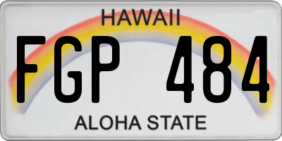 HI license plate FGP484
