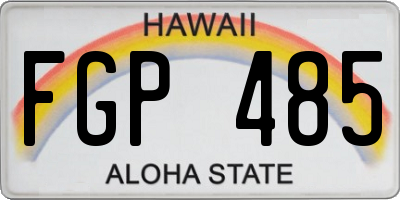HI license plate FGP485