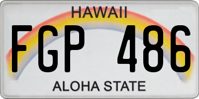 HI license plate FGP486