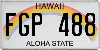HI license plate FGP488