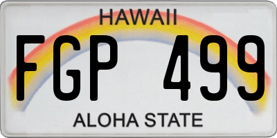 HI license plate FGP499