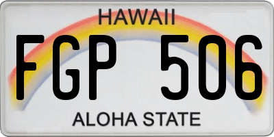 HI license plate FGP506