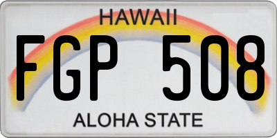 HI license plate FGP508