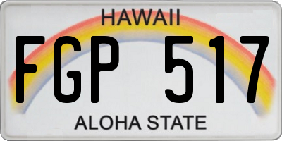 HI license plate FGP517