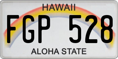 HI license plate FGP528
