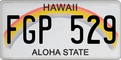 HI license plate FGP529