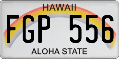 HI license plate FGP556