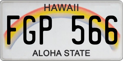 HI license plate FGP566