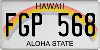 HI license plate FGP568