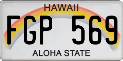 HI license plate FGP569