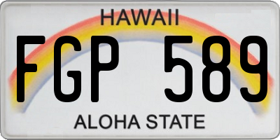 HI license plate FGP589