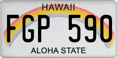 HI license plate FGP590