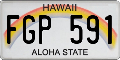 HI license plate FGP591