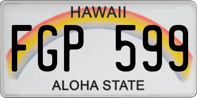 HI license plate FGP599