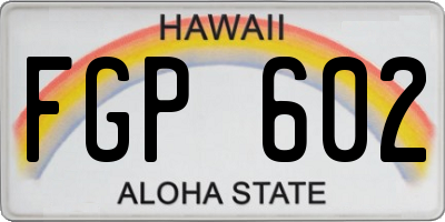 HI license plate FGP602