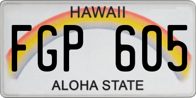 HI license plate FGP605