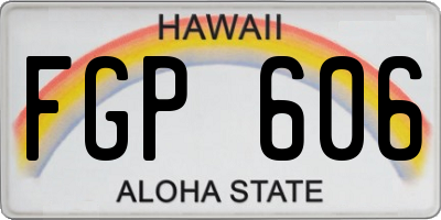 HI license plate FGP606
