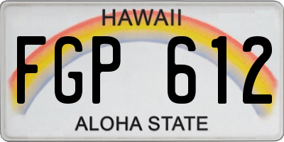 HI license plate FGP612