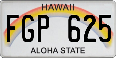HI license plate FGP625