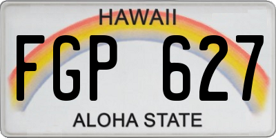 HI license plate FGP627