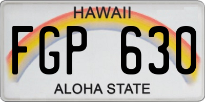 HI license plate FGP630