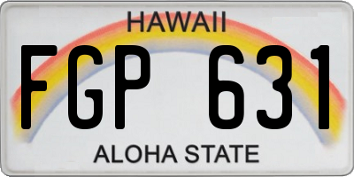 HI license plate FGP631