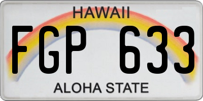 HI license plate FGP633