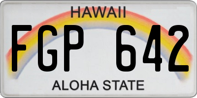 HI license plate FGP642