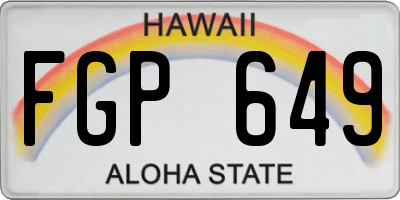 HI license plate FGP649
