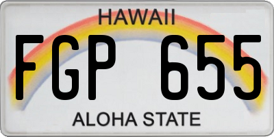 HI license plate FGP655
