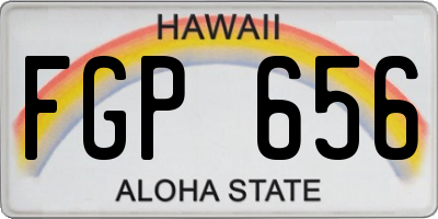 HI license plate FGP656