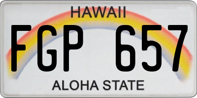 HI license plate FGP657