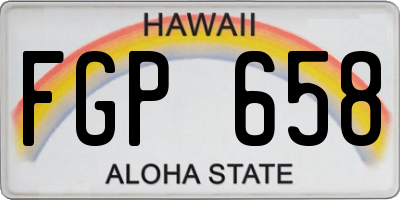 HI license plate FGP658