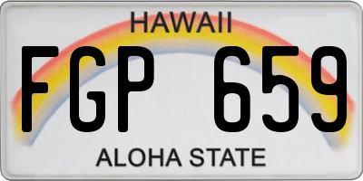 HI license plate FGP659
