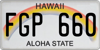 HI license plate FGP660