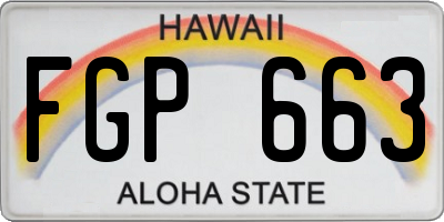 HI license plate FGP663