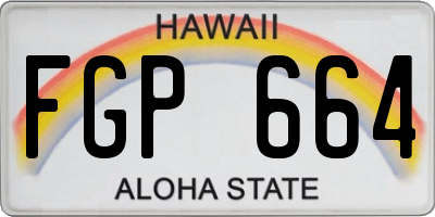 HI license plate FGP664