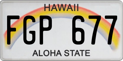 HI license plate FGP677