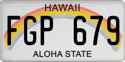 HI license plate FGP679